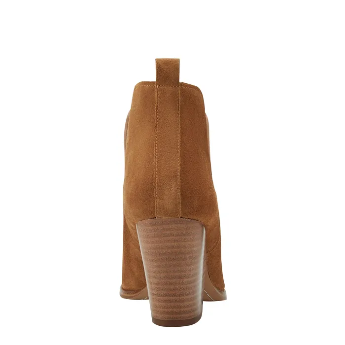 Booties Marc Fisher Women Tanilla Heeled Bootie Camel Suede