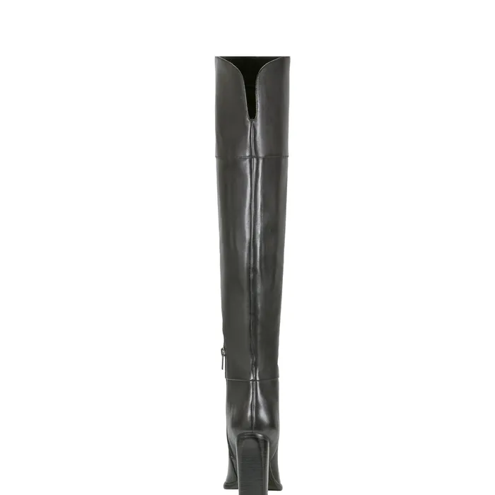Boots and Booties Lasli Over the Knee Boot Black Leather 8211 Marc Fisher Women
