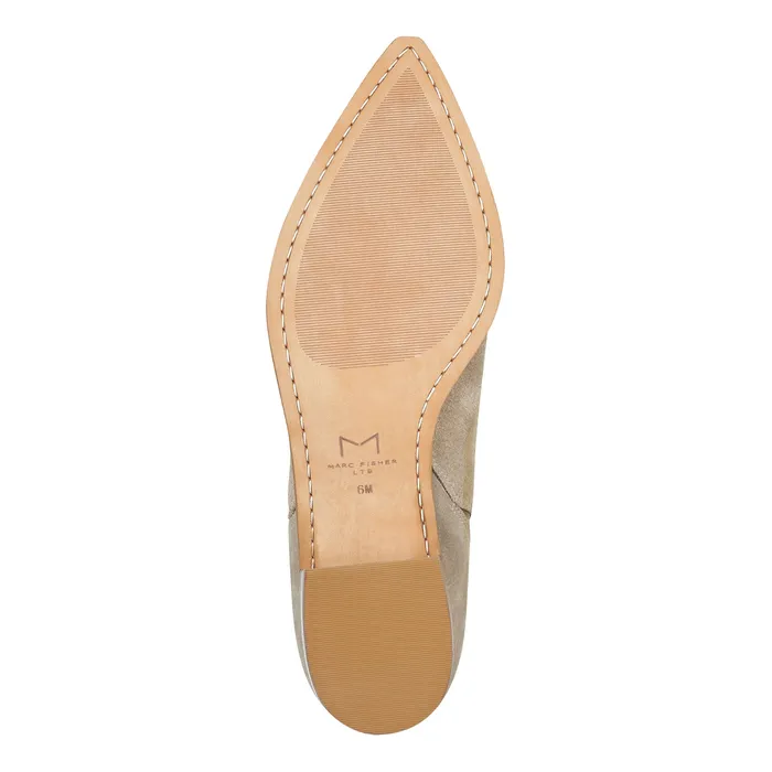 Boots and Booties Yale Pointy Toe Chelsea Bootie Taupe Suede 8211 Marc Fisher Women