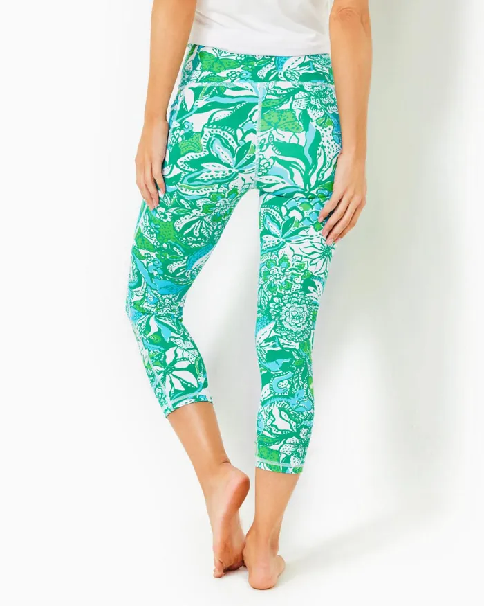 Bottoms Women Lilly Pulitzer UPF 50 Luxletic 21034 South Beach High Rise Crop Legging Botanical Green Safari Sangria Bottoms Women Lilly Pulitzer UPF 50 Luxletic 21034 South Beach High Rise Crop Legging Botanical Green Safari Sangria