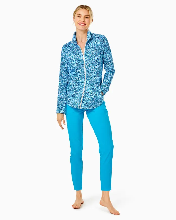 Bottoms Women Lilly Pulitzer UPF 50 Luxletic 28034 Run Around Pant Cumulus Blue Bottoms Women Lilly Pulitzer UPF 50 Luxletic 28034 Run Around Pant Cumulus Blue