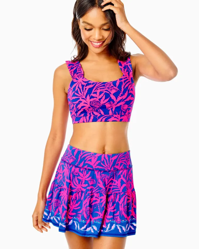 Bottoms Women Lilly Pulitzer UPF 50 Luxletic Gardenia Skort Pink Grenadine Flocking To Paradise Engineered Skort Bottoms Women Lilly Pulitzer UPF 50 Luxletic Gardenia Skort Pink Grenadine Flocking To Paradise Engineered Skort