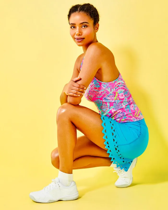 Bottoms Women Lilly Pulitzer UPF 50 Theah Skort Turquoise Oasis Bottoms Women Lilly Pulitzer UPF 50 Theah Skort Turquoise Oasis