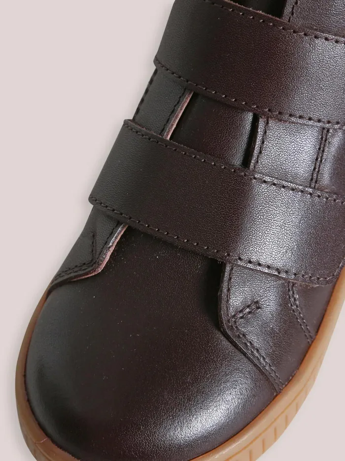 Boys Shoes Cyrillus Leather Ankle Boots Marron Fonce