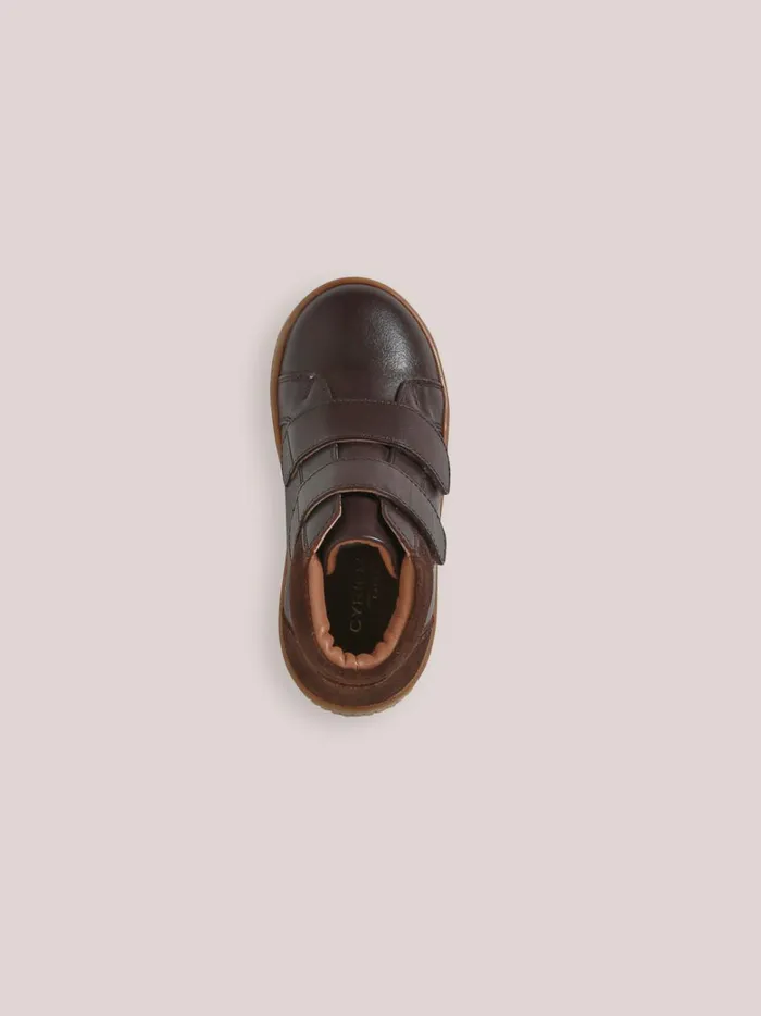 Boys Shoes Cyrillus Leather Ankle Boots Marron Fonce