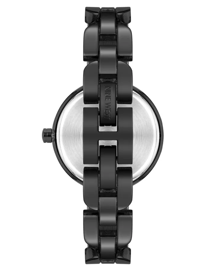 Bracelet Link Watch Black Women Nine West Straps Bracelet Link Watch Black Women Nine West Straps