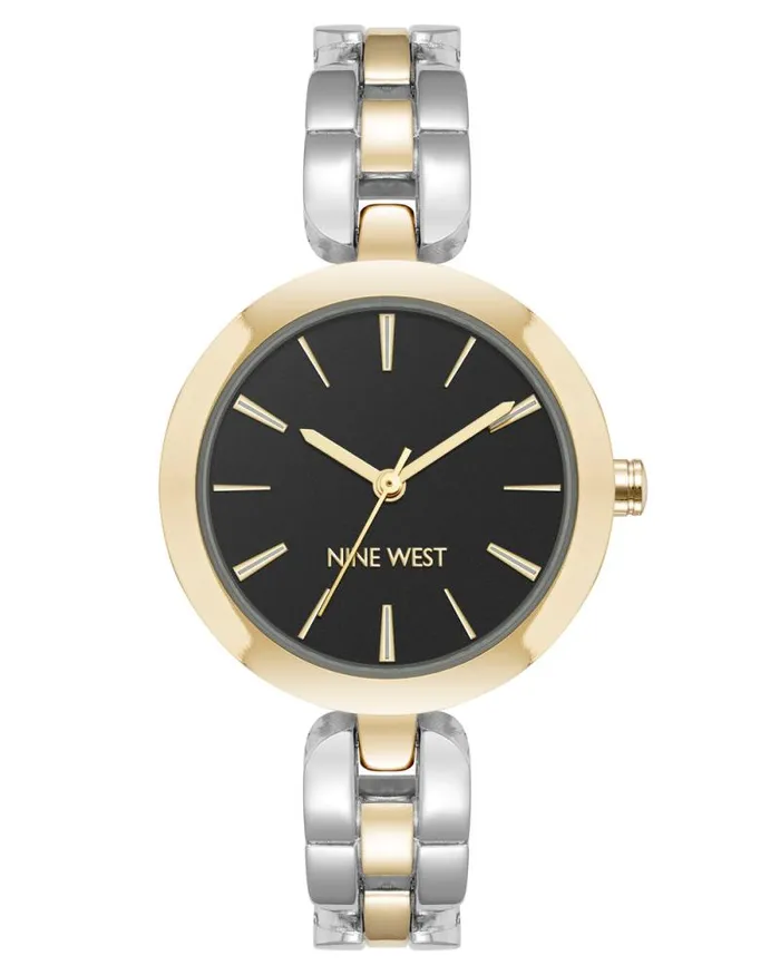 Bracelet Link Watch Twotone Women Nine West Straps