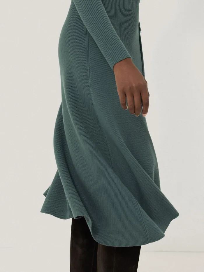 Braided Knit Dress Blue Women Jigsaw Dresses and Jumpsuits
