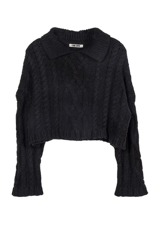 Branca Gray Cotton Pullover Women Ciao Lucia Pullovers