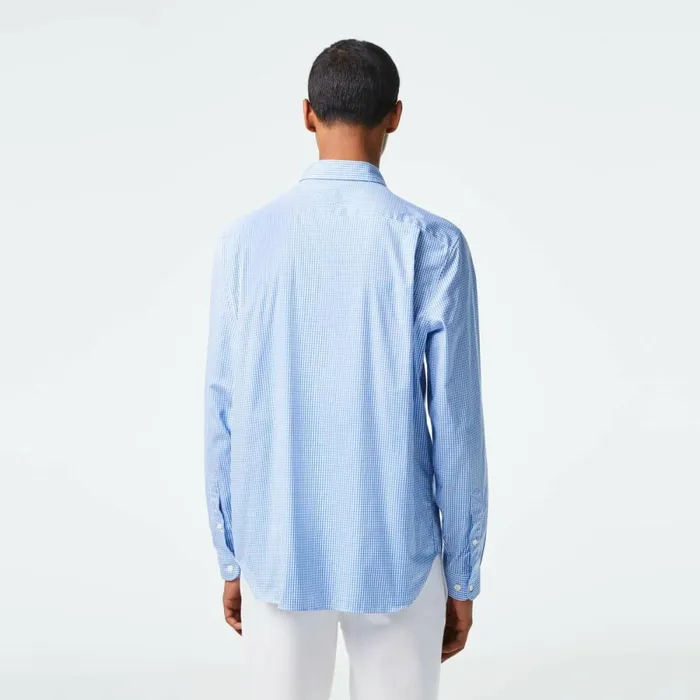 Button Down Shirts Men Lacoste Men039s Regular Fit Premium Cotton Shirt White Blue F6z