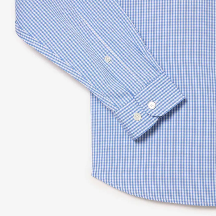 Button Down Shirts Men Lacoste Men039s Regular Fit Premium Cotton Shirt White Blue F6z