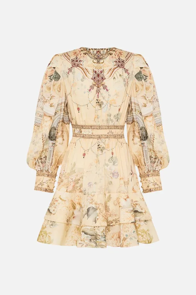 BUTTON FRONT FRILL DRESS ADORNED IN ANTIQUITY Adorned In Antiquity Womens Camilla Dresses