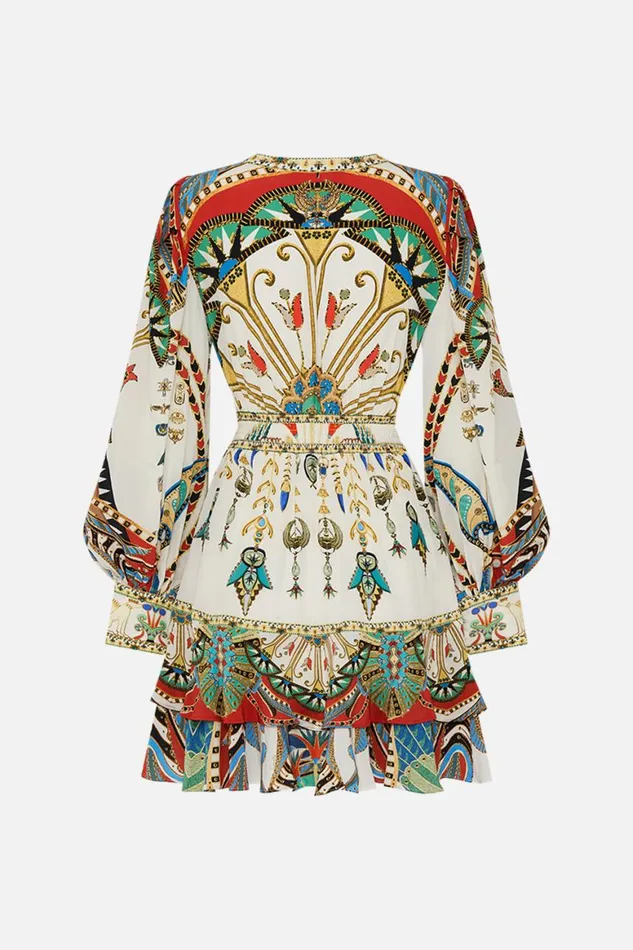 BUTTON FRONT FRILL DRESS VALLEY OF THE QUEENS Valley Of The Queens Womens Camilla Dresses