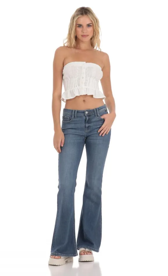 Button Up Top White Women LUCY IN THE SKY Tops Button Up Top White Women LUCY IN THE SKY Tops