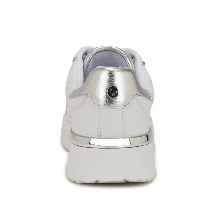 Cafee LaceUp Platform Sneakers Whitesilver Women Nine West Sneakers Cafee LaceUp Platform Sneakers Whitesilver Women Nine West Sneakers