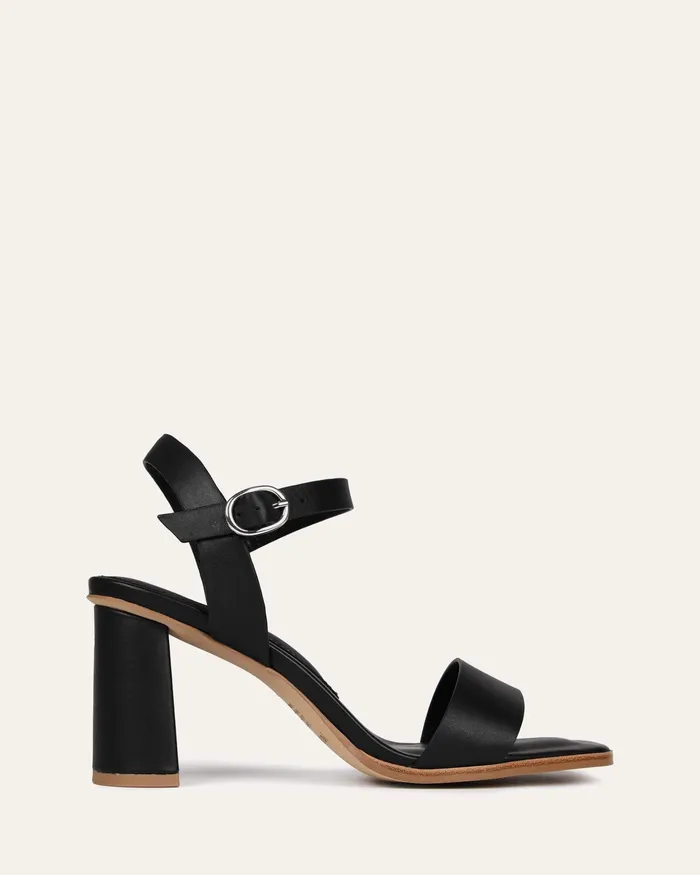 Calais high heel sandals black leather HIGH HEELS jomercer Women