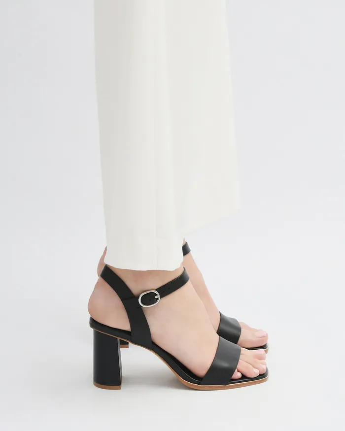 Calais high heel sandals black leather HIGH HEELS jomercer Women Calais high heel sandals black leather HIGH HEELS jomercer Women