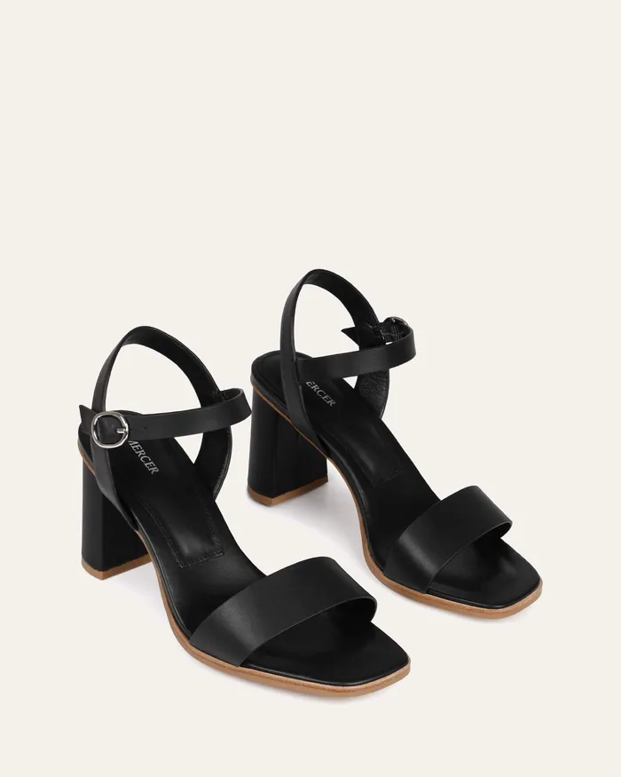 Calais high heel sandals black leather HIGH HEELS jomercer Women Calais high heel sandals black leather HIGH HEELS jomercer Women