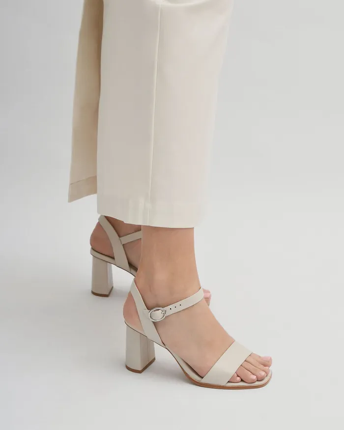 Calais high heel sandals bone leather HIGH SANDALS jomercer Women Calais high heel sandals bone leather HIGH SANDALS jomercer Women