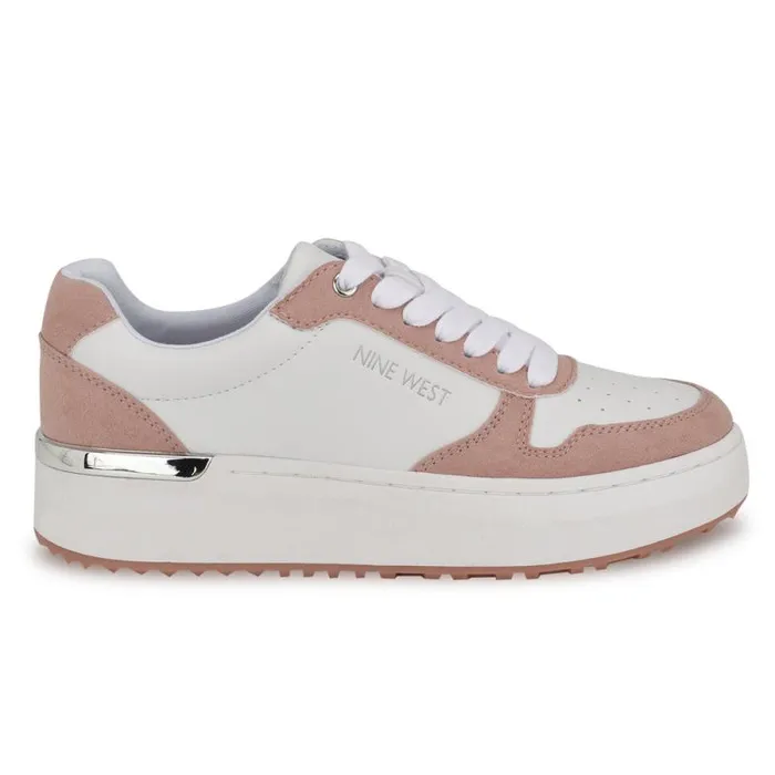 Calpha Laceup Sneakers Whitepink Women Nine West Sneakers