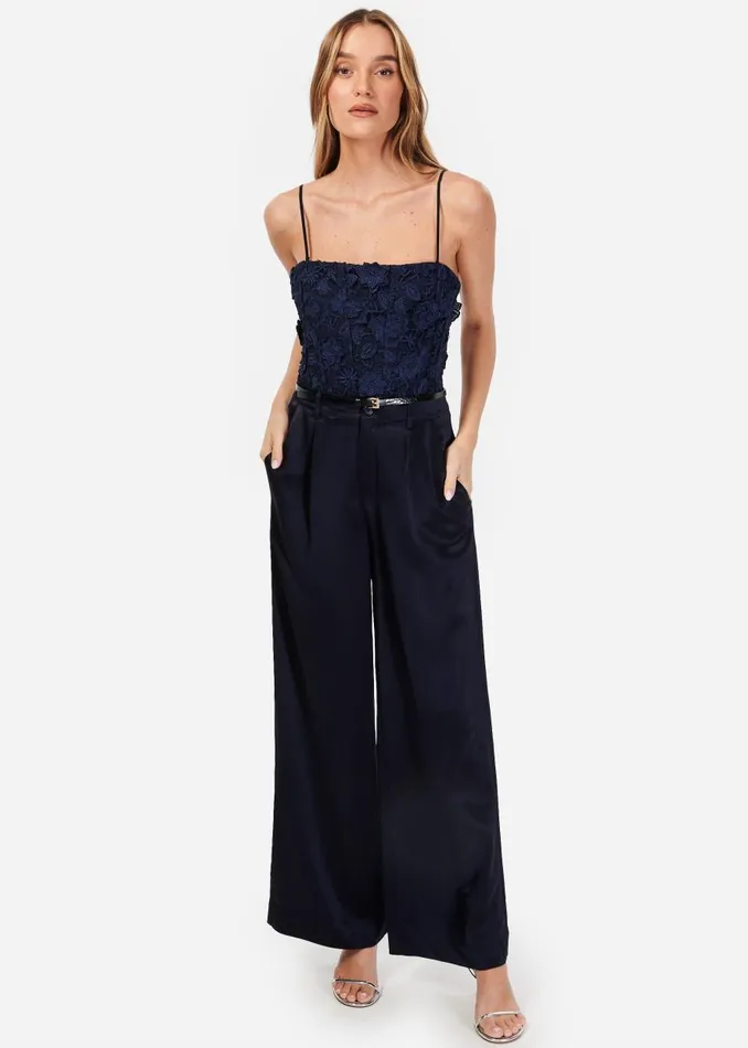 CAMI NYC Bodysuits Women Beleza Lace Bodysuit Navy