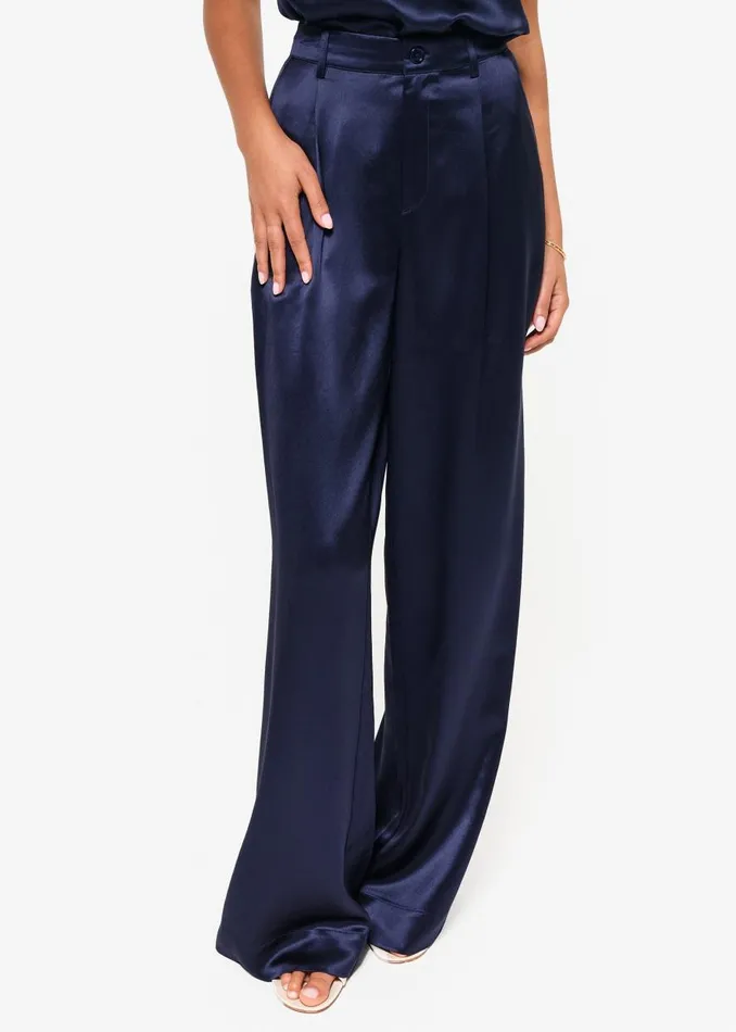 CAMI NYC Bottoms Women Noura Wide Leg Pant Navy
