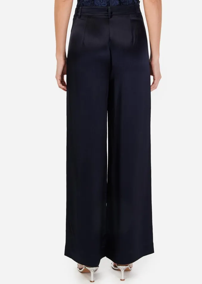 CAMI NYC Bottoms Women Noura Wide Leg Pant Navy