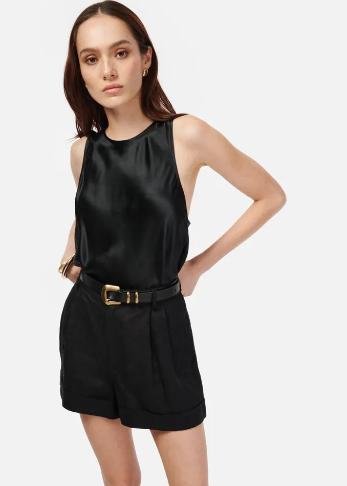 CAMI NYC Bottoms Women Ravi Linen Short Black
