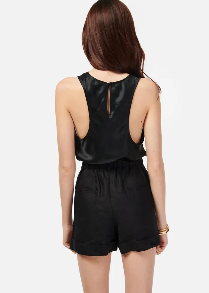 CAMI NYC Bottoms Women Ravi Linen Short Black