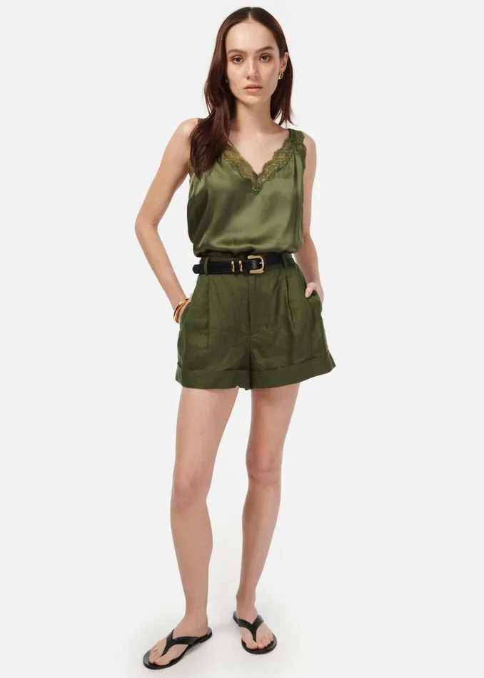 CAMI NYC Bottoms Women Ravi Linen Short Sencha