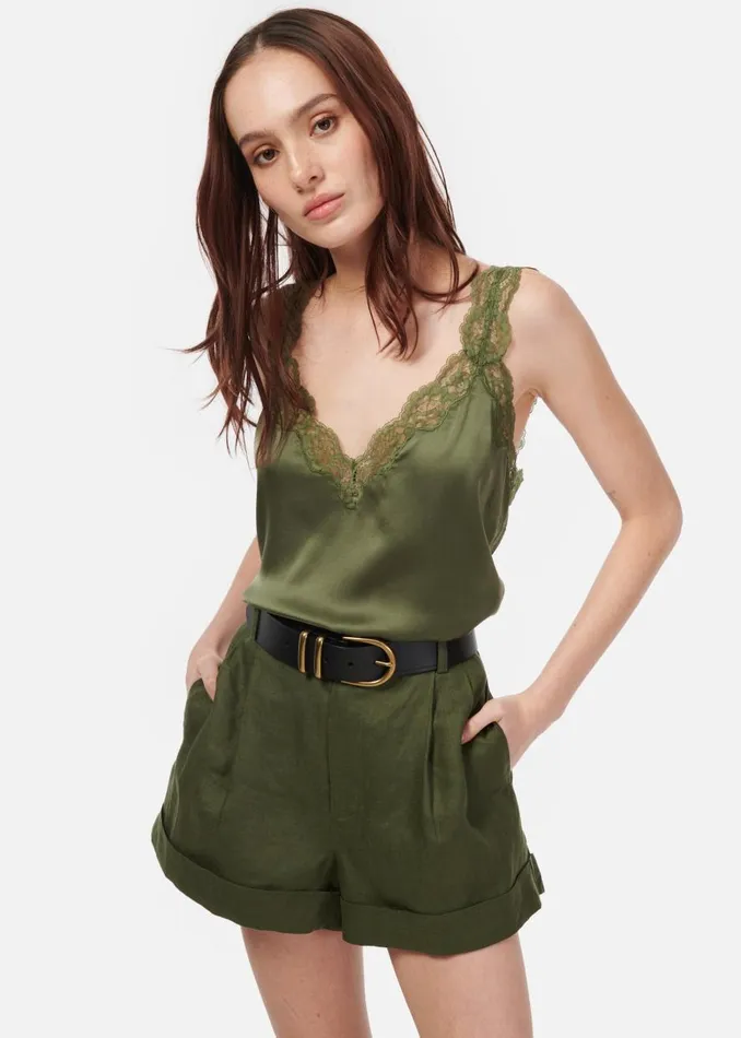 CAMI NYC Bottoms Women Ravi Linen Short Sencha