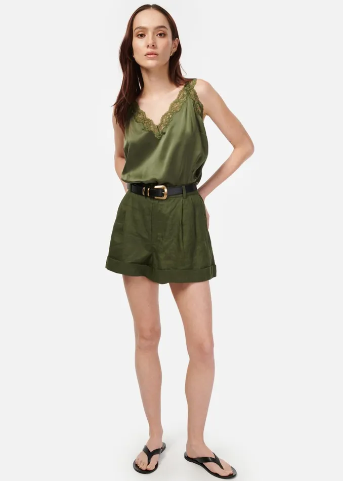 CAMI NYC Bottoms Women Ravi Linen Short Sencha