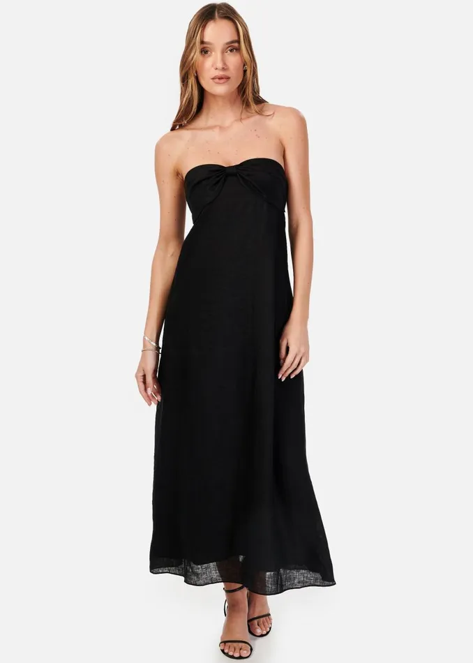 CAMI NYC Dresses Women Tilney Linen Dress Black
