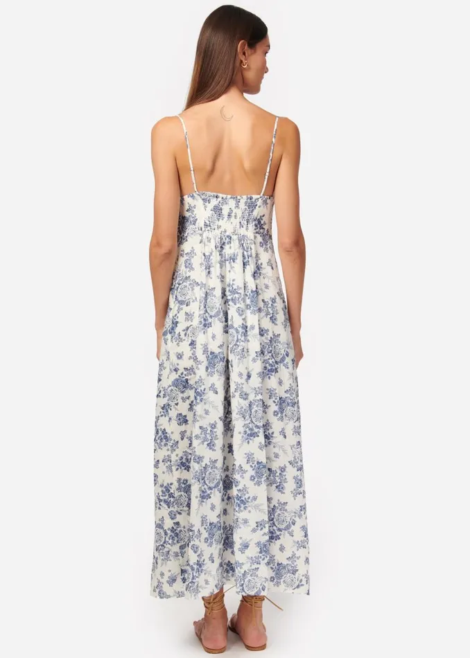 CAMI NYC Dresses Women Tilney Linen Dress Stonewash Floral