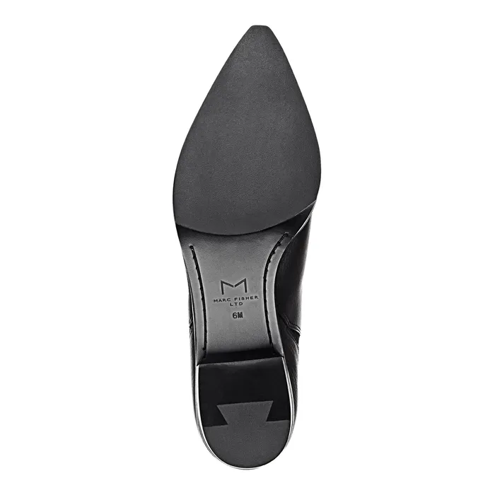 Casual Boots Yale Pointy Toe Chelsea Bootie Black Leather Marc Fisher Women