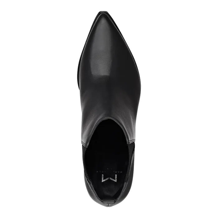Casual Boots Yale Pointy Toe Chelsea Bootie Black Leather Marc Fisher Women