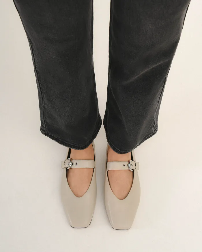 CASUAL jomercer Women Annabelle casual flats bone leather CASUAL jomercer Women Annabelle casual flats bone leather
