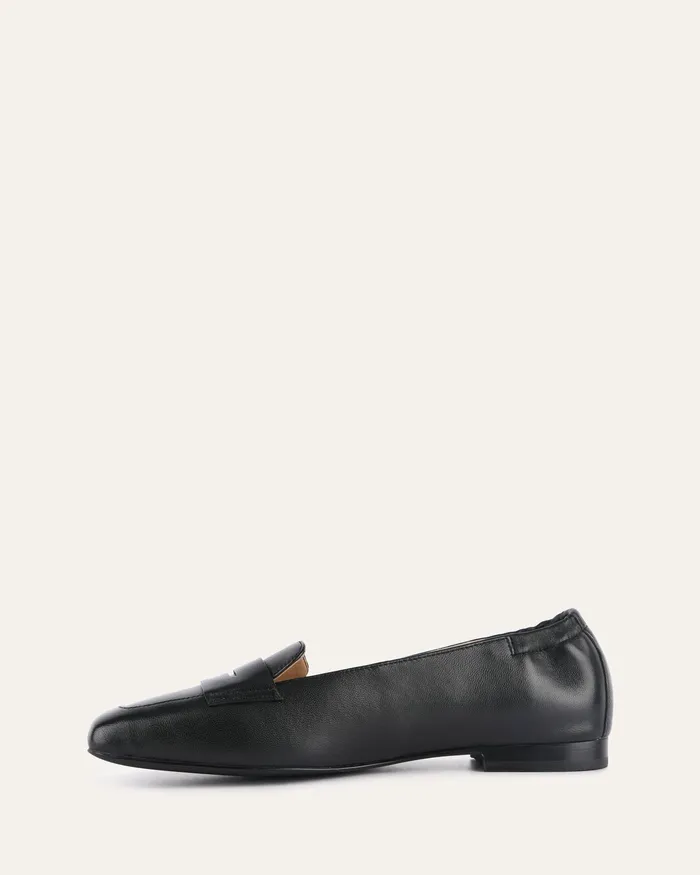 CASUAL jomercer Women Kennedy casual flats black leather CASUAL jomercer Women Kennedy casual flats black leather