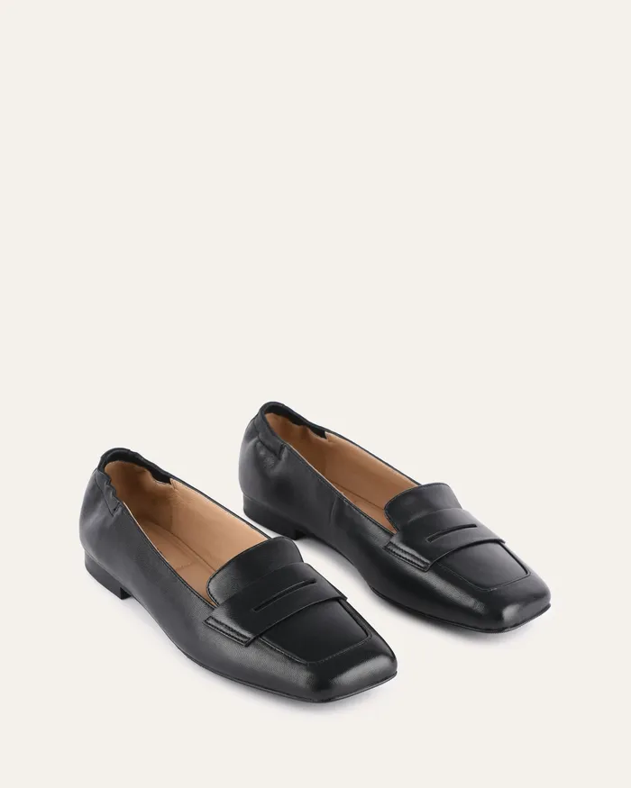 CASUAL jomercer Women Kennedy casual flats black leather CASUAL jomercer Women Kennedy casual flats black leather