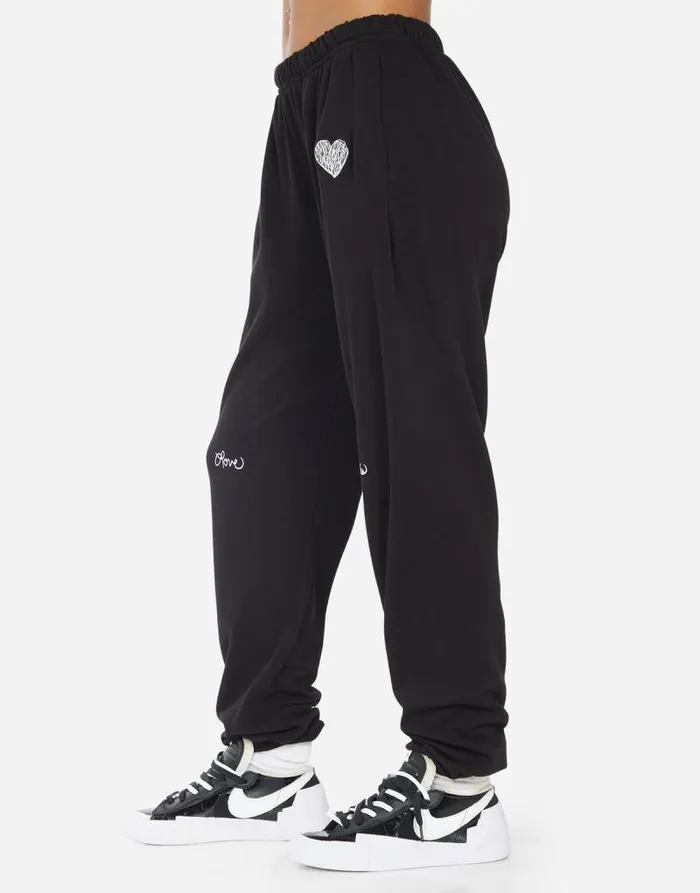 Chantria Positive Happyface Black Women Lauren Moshi Long Sweatpants