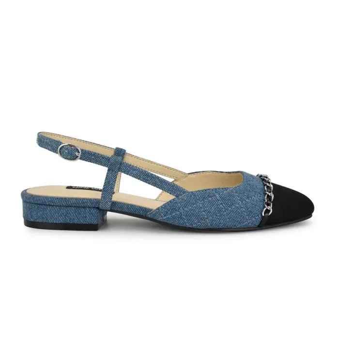 Charme Slingback Dress Flats Denimblack Women Nine West Flats