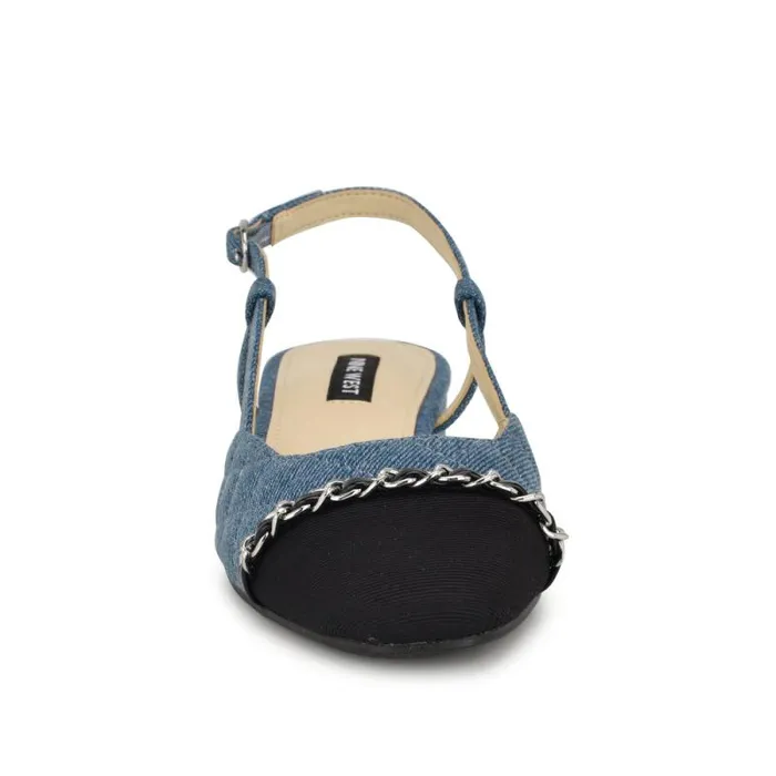 Charme Slingback Dress Flats Denimblack Women Nine West Flats Charme Slingback Dress Flats Denimblack Women Nine West Flats