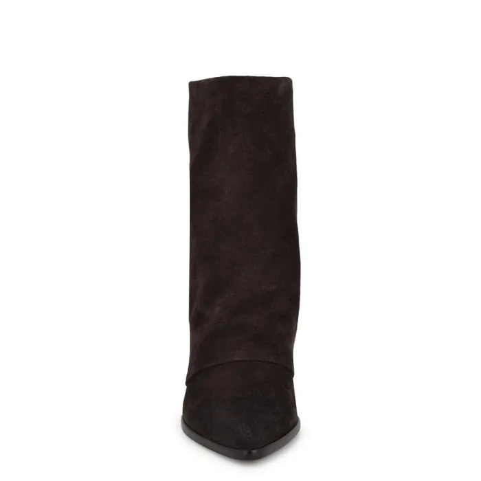 Chaye Slouch Booties Dark Brown Suede Women Nine West Boots and Booties Chaye Slouch Booties Dark Brown Suede Women Nine West Boots and Booties