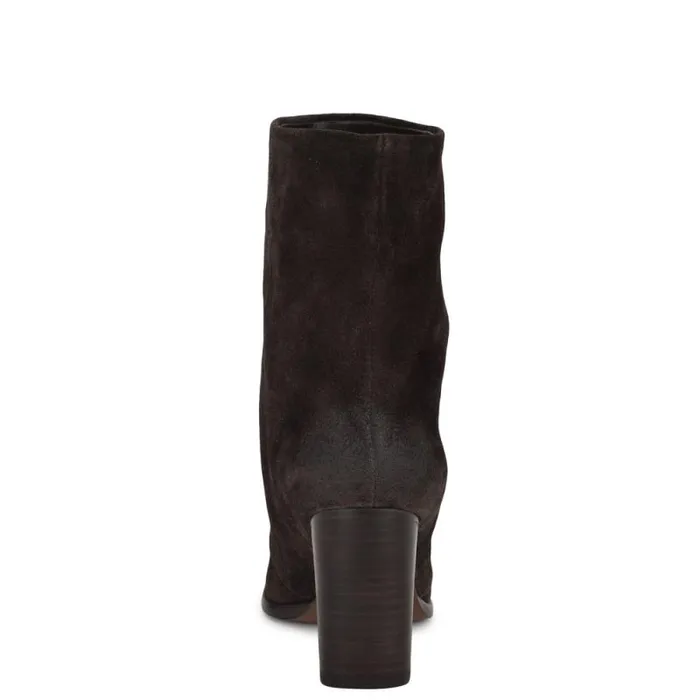 Chaye Slouch Booties Dark Brown Suede Women Nine West Boots and Booties Chaye Slouch Booties Dark Brown Suede Women Nine West Boots and Booties
