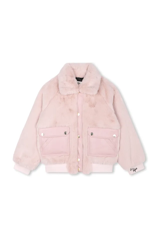 Children Faux Fur Jacket Mauve Purple Sonia Rykiel Children Children Faux Fur Jacket Mauve Purple Sonia Rykiel Children