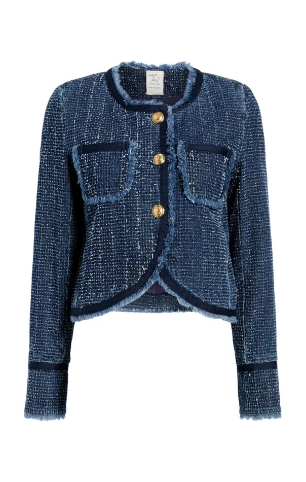 Cinq Sept Boucle Denim Zanda Jacket Indigo Women Jackets