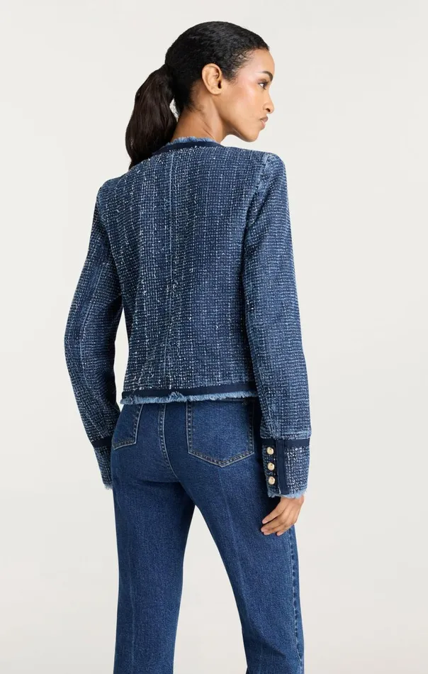 Cinq Sept Boucle Denim Zanda Jacket Indigo Women Jackets