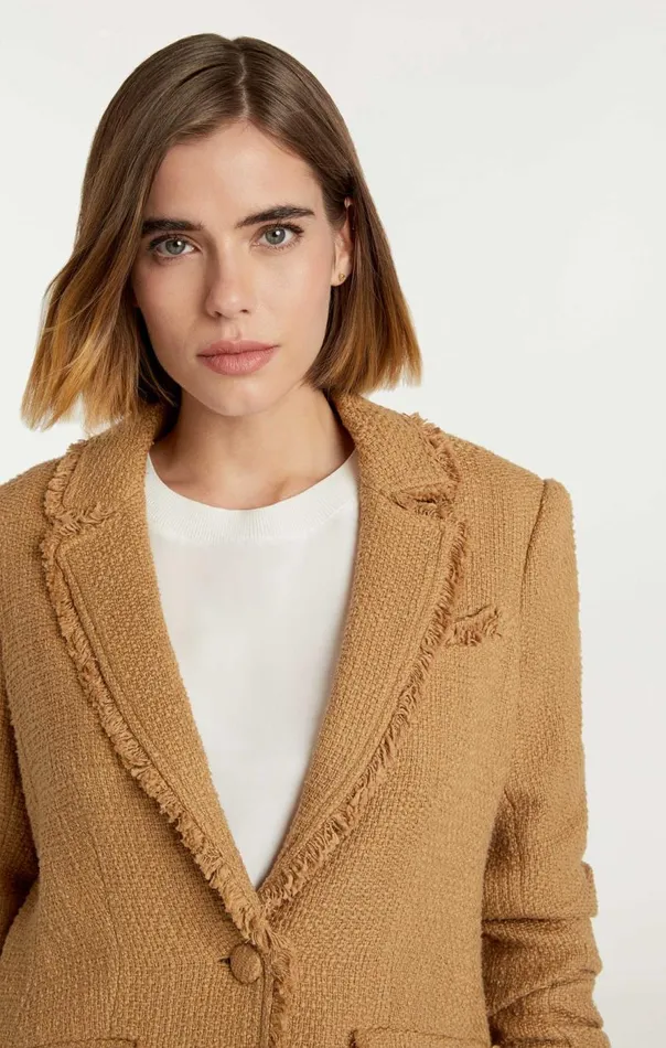 Cinq Sept Boucle Khloe Blazer Sahara Women Jackets