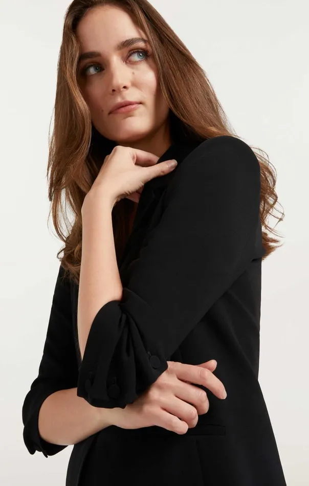 Cinq Sept Crepe Khloe Blazer Black Women Blazers