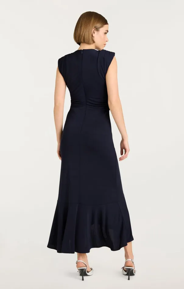 Cinq Sept Dianne Dress Navy Women Midi